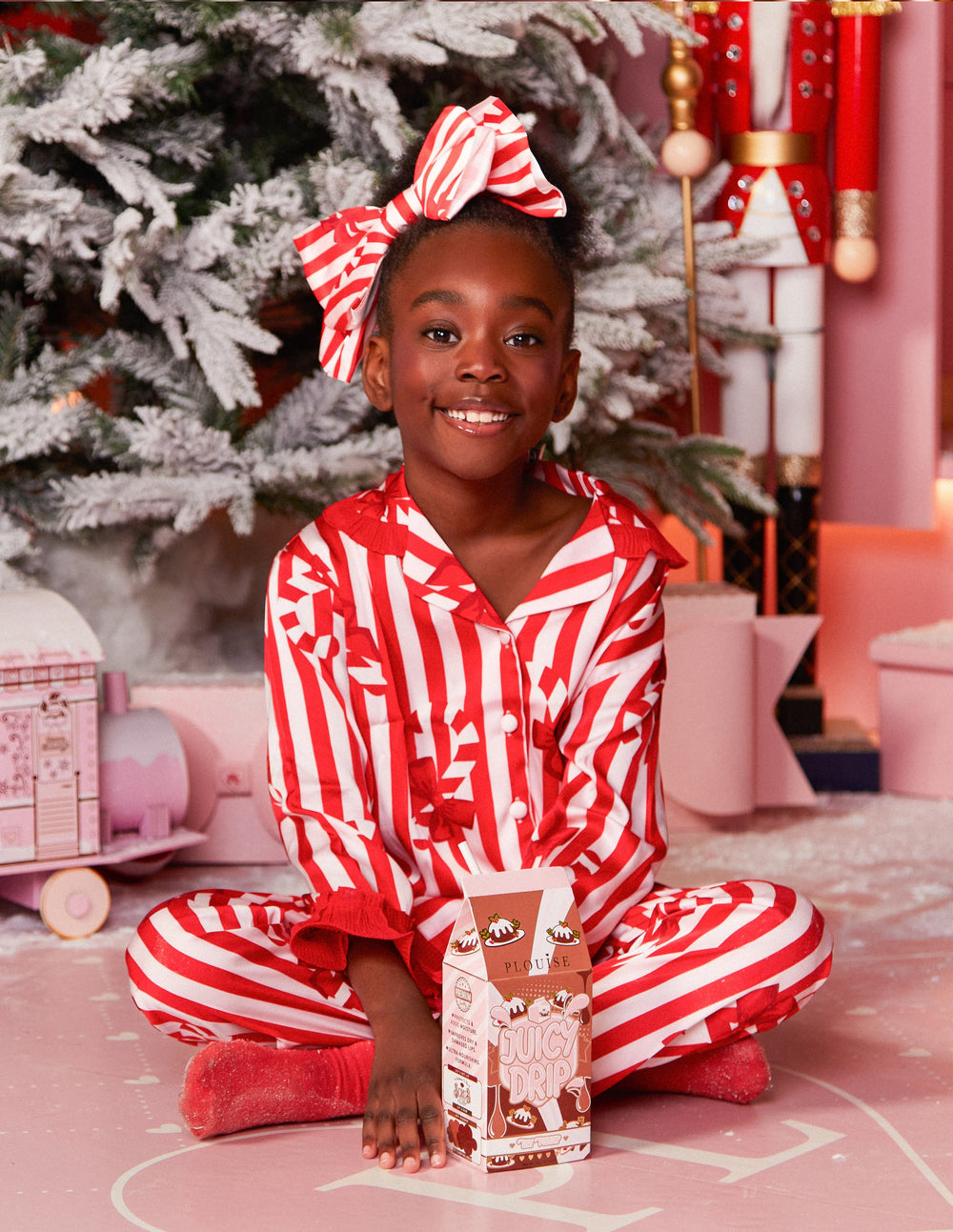 Χριστουγεννιάτικο φιόγκο μαλλιών Candy Cane