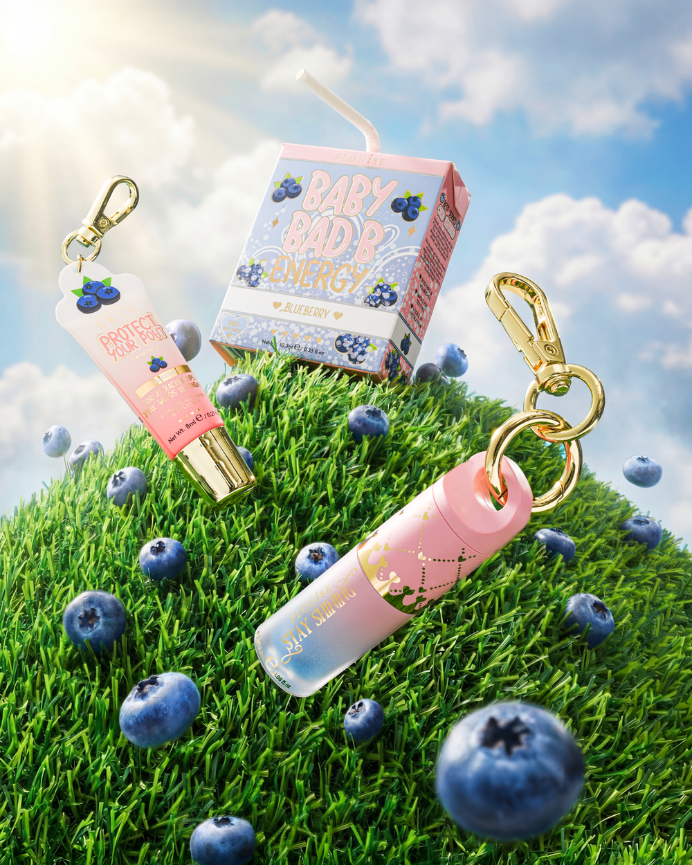 P.Louise Blueberry Baby Bad B Energy Lip Conditioner and Lip Oil Duo