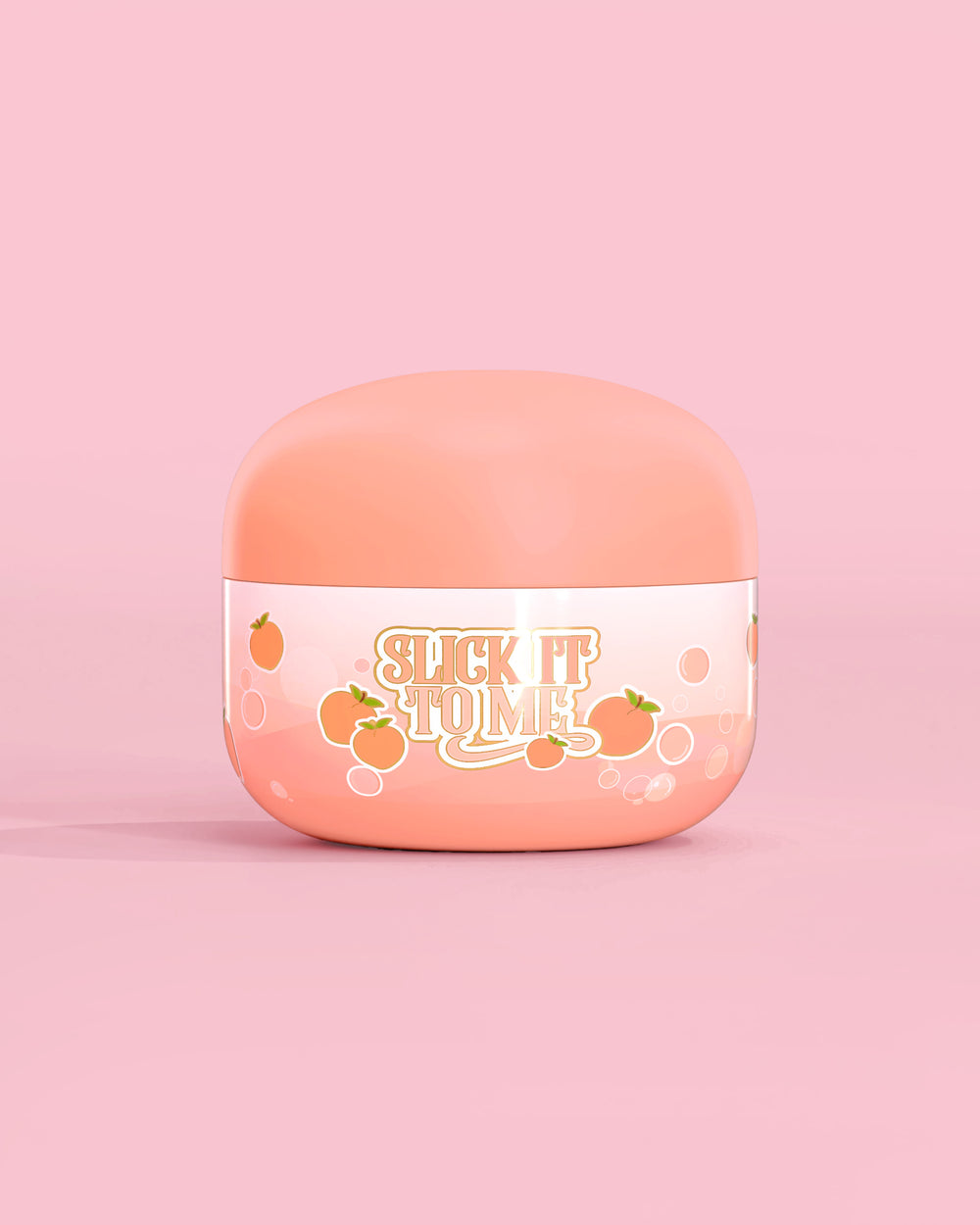 Βάζο P. Louise Slick It To Me Peach Melting Body Balm με ροζ φόντο