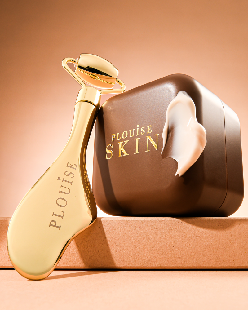 Cheetah Sculpt And Slide Face Mask, Gua Sha & Face Roller Set