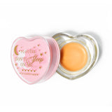 Ροζ μάσκα ύπνου σε σχήμα καρδιάς με ανοιχτό το καπάκι σε λευκό φόντο