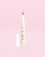 An image showing the P.Louise Softie Swipe Tinted Lip Mask in Barely There shade against a pink background