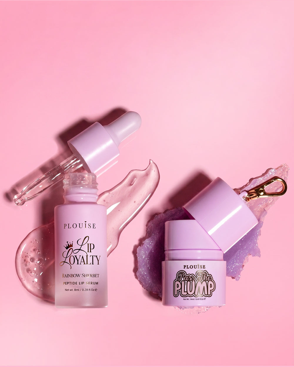 P.Louise Sippin Pretty Lip Duo σε Rainbow Sherbet με lip loyalty pepetide serum χειλιών και περνούν την περιποίηση των παχύρρευστων χειλιών