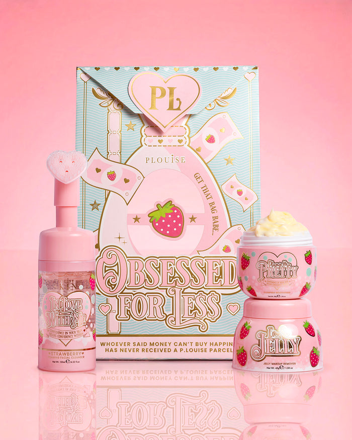 P.Louise Strawberry Obsessed For Less Obsessed For Bad Bitch σε ροζ φόντο
