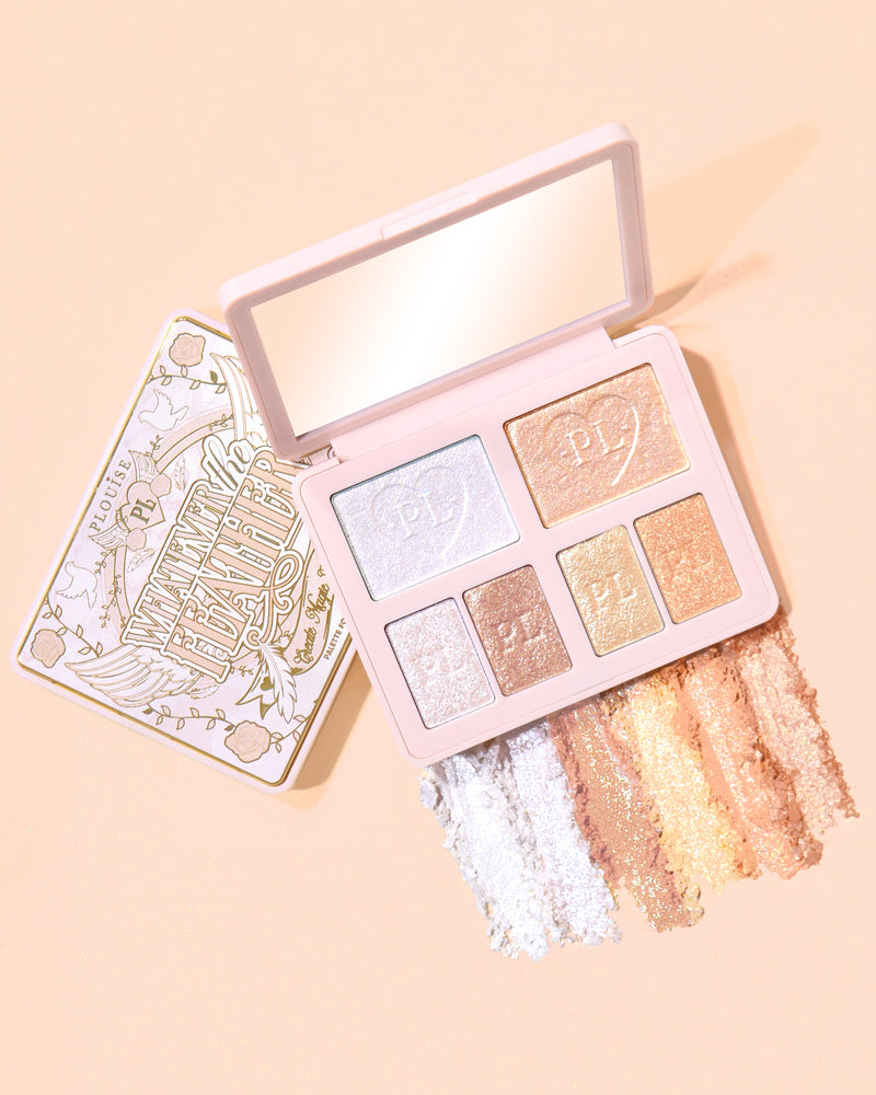 P.Louise Whatever The Feather παλέτα shimmer topper για μάτια και πρόσωπο με δείγματα